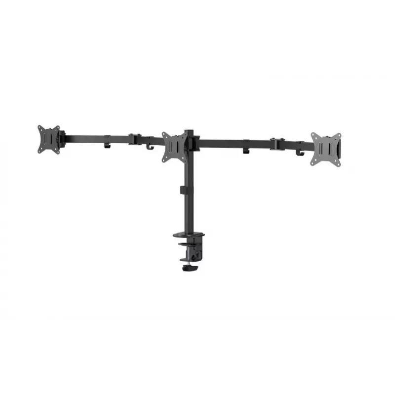Gembird MA-D3-01 Adjustable Desk 3-Display Mounting Arm, 17-27 inch, up to 7 kg