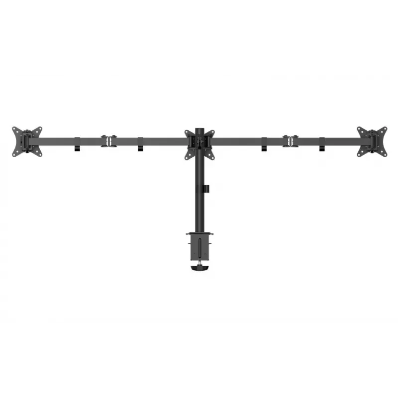Gembird MA-D3-01 Adjustable Desk 3-Display Mounting Arm, 17-27 inch, up to 7 kg