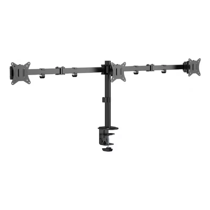 Gembird MA-D3-01 Adjustable Desk 3-Display Mounting Arm, 17-27 inch, up to 7 kg