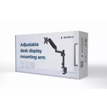 Monitor mount GEMBIRD MA-DA1P-01 — 1-arm desk mount for 17 inch–32 inch screens, VESA 75x75–100x100, max load 9 kg, black