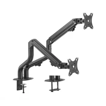Monitor mount GEMBIRD MA-DA2-02 Black dual-arm for 2 displays up to 32 inch VESA 75x75–100x100, clamp or grommet, max load 16 kg