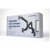 Monitor mount GEMBIRD MA-DA2-02 Black dual-arm for 2 displays up to 32 inch VESA 75x75–100x100, clamp or grommet, max load 16 kg