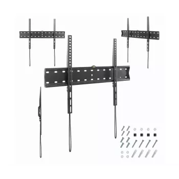TV mount Gembird WM-70F-01 Black for 37 inch–70 inch TVs, 40 kg, VESA 200x200–600x400, 2.5 cm slim