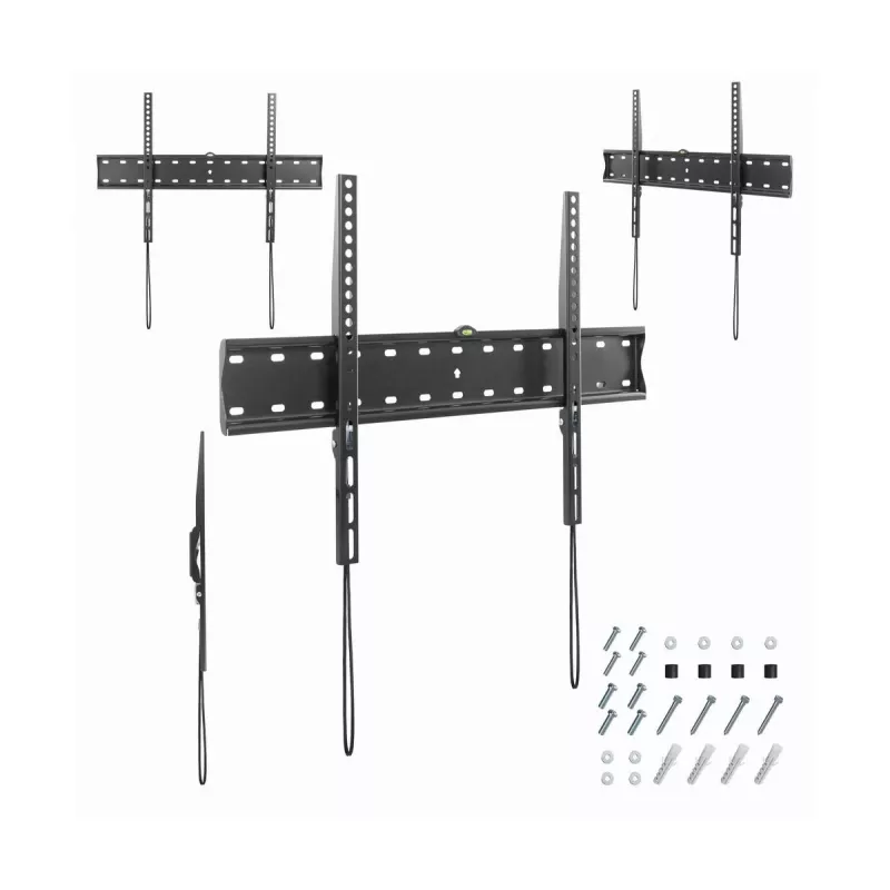 TV mount Gembird WM-70F-01 Black for 37 inch–70 inch TVs, 40 kg, VESA 200x200–600x400, 2.5 cm slim