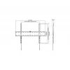 TV mount Gembird WM-70F-01 Black for 37 inch–70 inch TVs, 40 kg, VESA 200x200–600x400, 2.5 cm slim