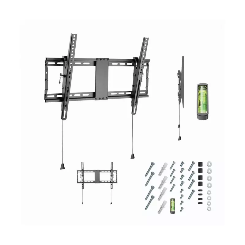 Wall TV mount GEMBIRD WM-80T-01 for 37–80 inch screens, steel, tilt -12°/+3°, VESA 200x200–600x400, 70 kg