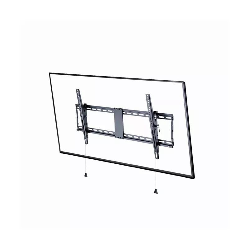 Wall TV mount Gembird WM-90T-01 for 43–90 inch screens, VESA 200x200–800x400, tilt -12°–3°, 70 kg capacity, black