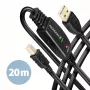 Axagon ADR-220B USB 2.0 A-M -> B-M active connecting/repeater cable 20m