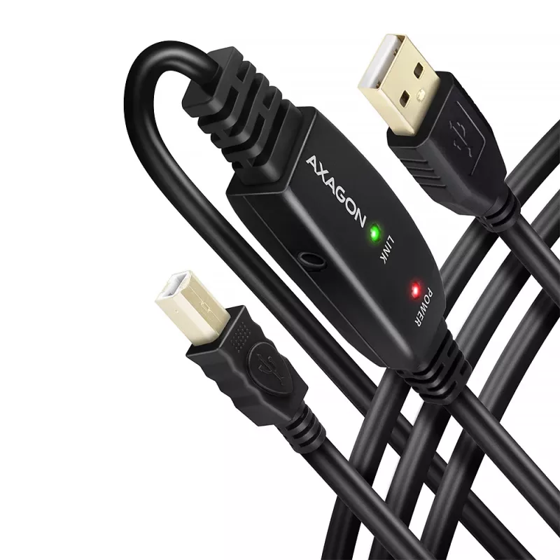 Axagon ADR-220B USB 2.0 A-M -> B-M active connecting/repeater cable 20m