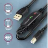 Axagon ADR-220B USB 2.0 A-M -> B-M active connecting/repeater cable 20m