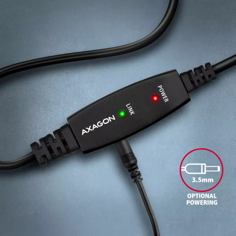 Axagon ADR-220B USB 2.0 A-M -> B-M active connecting/repeater cable 20m