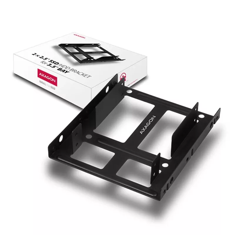 Axagon RHD-225 METAL bracket for 2x 2.5 inch HDD/SSD into 3.5 inch bay, fan mount