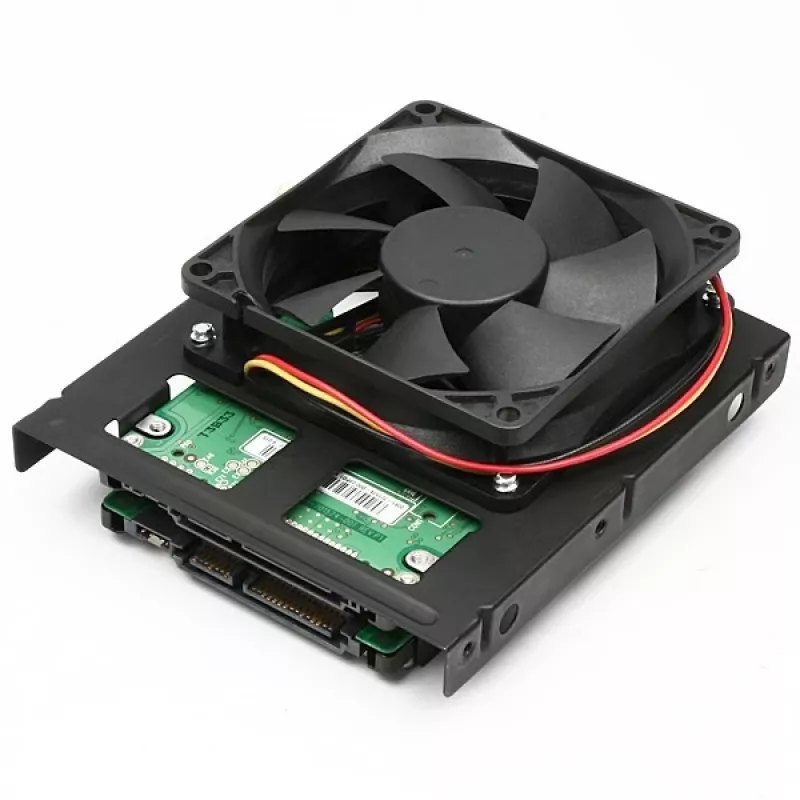 Axagon RHD-225 METAL bracket for 2x 2.5 inch HDD/SSD into 3.5 inch bay, fan mount