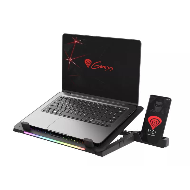 GENESIS Oxid 450 laptop cooling pad 39.6 cm (15.6 inch) 2400 RPM Black