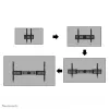 Neomounts WL35S-950BL19 Heavy duty wall mount 55-115 inch - tiltable - lockable - landscape and portrait