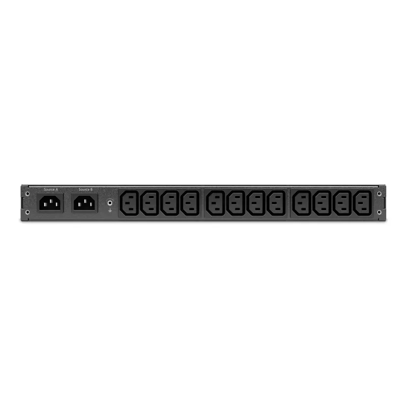 APC Netshelter Rack Automatic Transfer Switch, 1U, 10A, 230V, C14 IN, 12 C13 OUT, 50/60Hz
