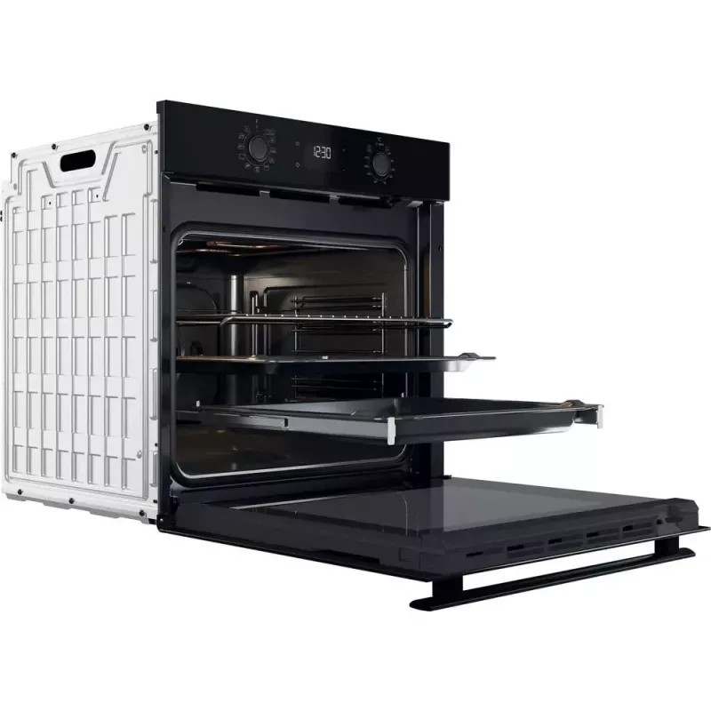 Built-in electric oven WHIRLPOOL OMR58HU1B — 71 L, A+, hydrolytic self-cleaning, convection, grill, telescopic rail