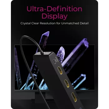 ICY BOX 11-in-1 Mobile DockingStation with Triple Video Output