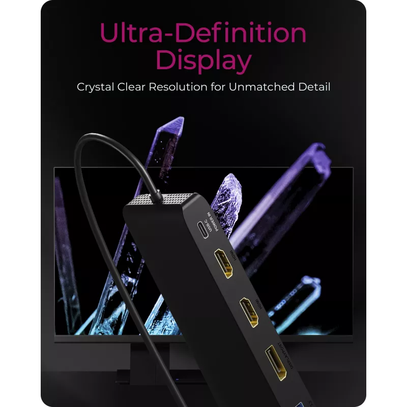 ICY BOX 11-in-1 Mobile DockingStation with Triple Video Output