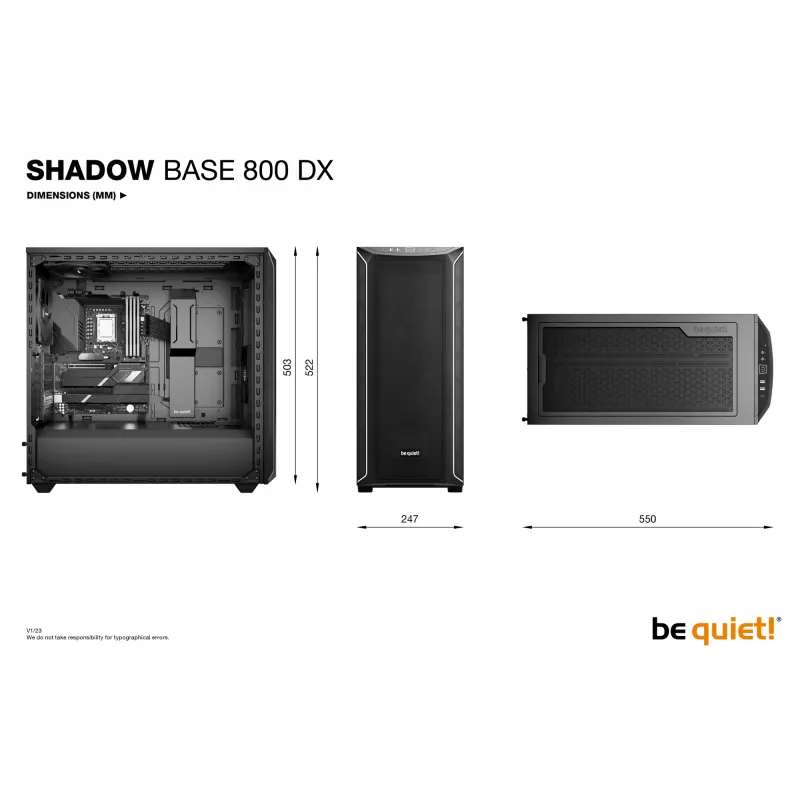 PC Case be quiet! Shadow Base 800 DX Midi Tower Black