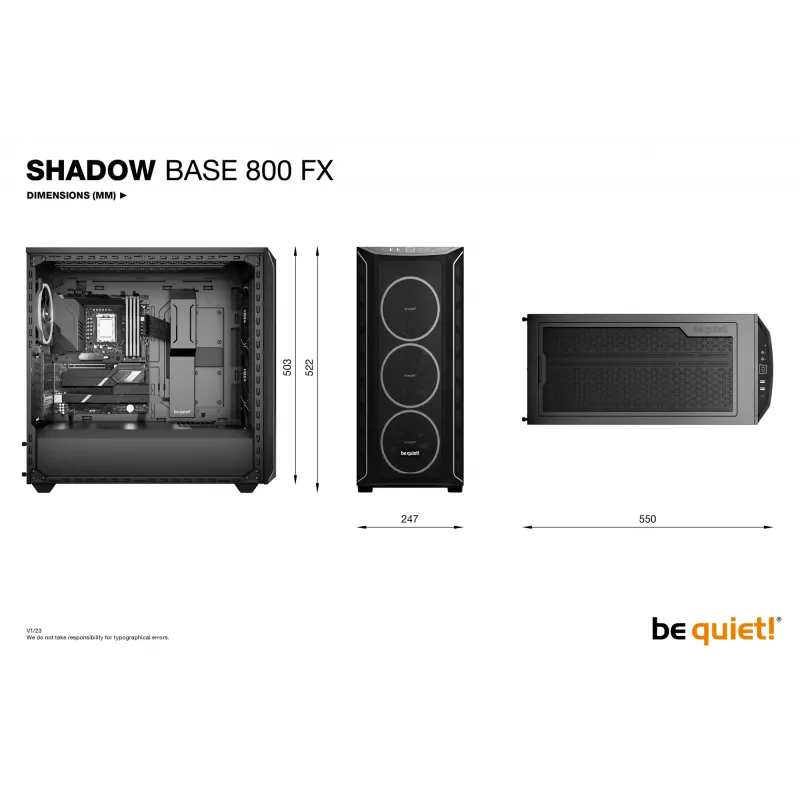 PC Case be quiet! Shadow Base 800 FX Midi Tower Black