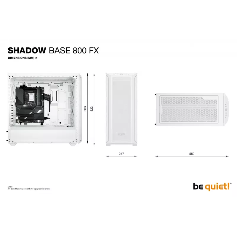 be quiet Shadow Base 800 FX White Midi Tower