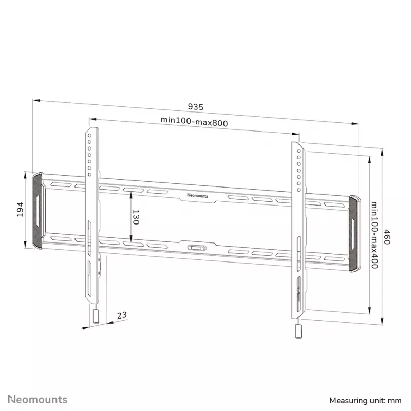 Neomounts WL30-550BL18 TV mount wall 43-86 inch - ultra-flat - easy install