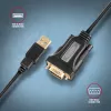 Axagon ADS-1PQN USB-A 2.0 - serial RS-232 DB9-M FTDI adapter cable 1.5m - Adapter - Digital/Daten serial cable Black USB Type-A