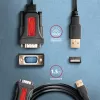 Axagon ADS-1PSN USB-A 2.0 - serial RS-232 DB9-M Prolific adapter cable 1.5m - Adapter - Digital/Daten serial cable Black USB Type-A