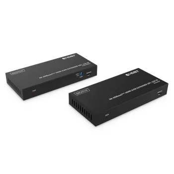 DIGITUS HDBaseT KVM Extender Set - 150m 4K/60Hz USB 1.1 PoC IR black