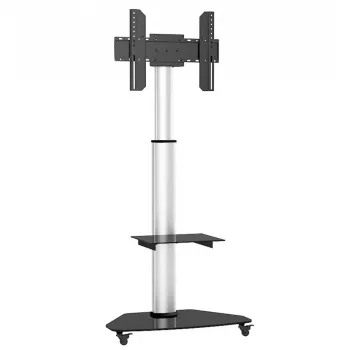 Techly Floor Stand with Shelf Trolley TV LCD/LED/Plasma 37-70 inch Silver