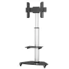 Techly Floor Stand with Shelf Trolley TV LCD/LED/Plasma 37-70 inch Silver
