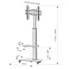 Techly Floor Stand with Shelf Trolley TV LCD/LED/Plasma 37-70 inch Silver