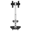 Techly Floor Stand with Shelf Trolley TV LCD/LED/Plasma 37-70 inch Silver
