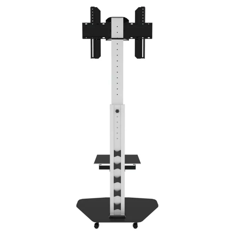 Techly Floor Stand with Shelf Trolley TV LCD/LED/Plasma 37-70 inch Silver