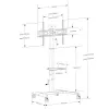 Techly ICA-TR228 multimedia cart/stand Black Flat panel