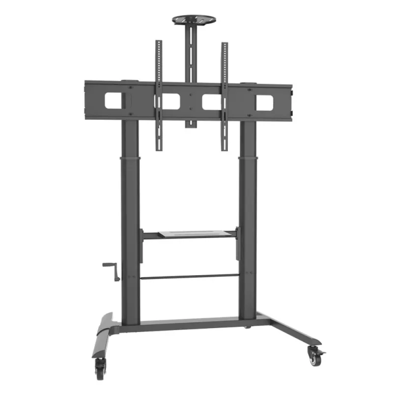 Multimedia cart TECHLY ICA-TR230 Black for flat panel up to 110 inch, VESA 900x600, height 1850 mm, load 120 kg