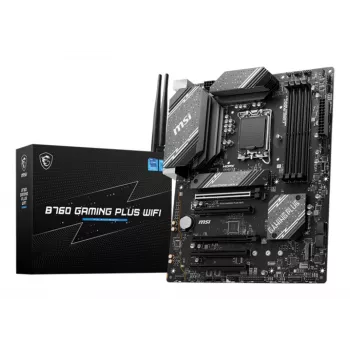 Motherboard MSI B760 GAMING PLUS WIFI — Intel B760, LGA 1700, ATX, DDR5, 4 DIMM, Wi‑Fi 6E, 2.5Gb LAN