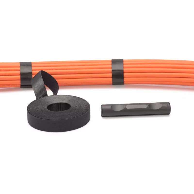DIGITUS Velcro Tape, 20 mm wide for structured cabling 10m roll, color black