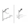DIGITUS Workstation (Monitor. Keyboard. Mouse) Wall Mount 32in. 8kg. VESA 75x75/100x100. white/black