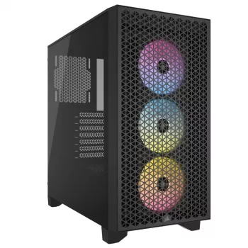 CORSAIR Mid-tower Pc Case - 3000d RGB Airflow - Black