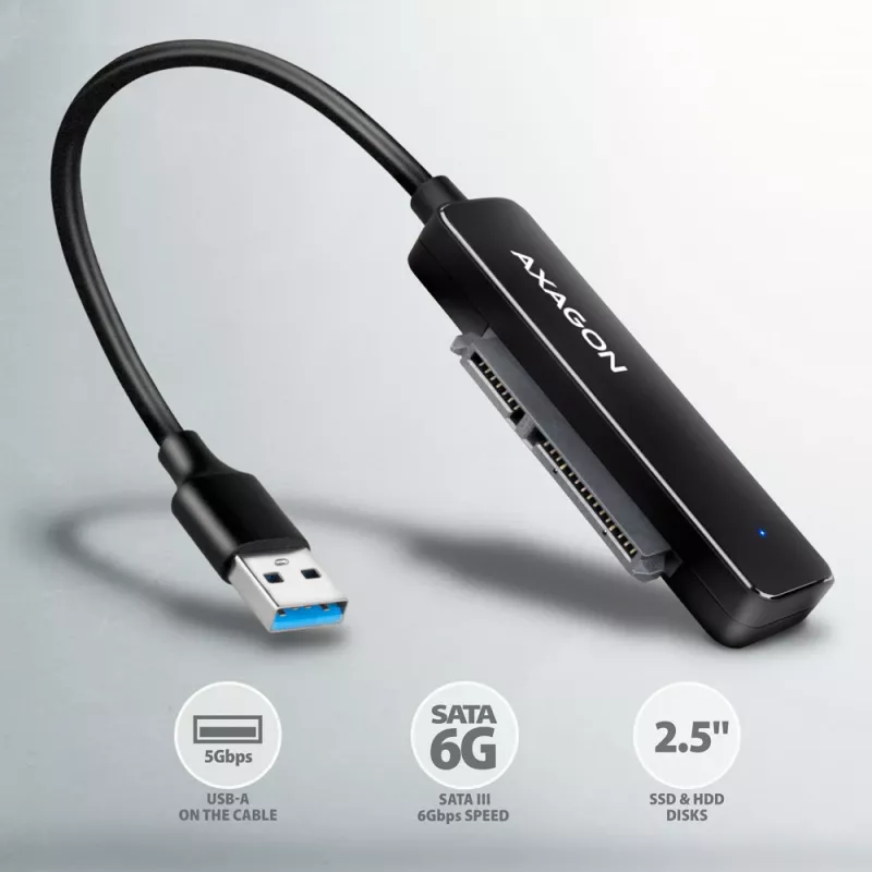 Axagon ADSA-FP2A interface card USB 3.2 Gen 1 SATA Male Black