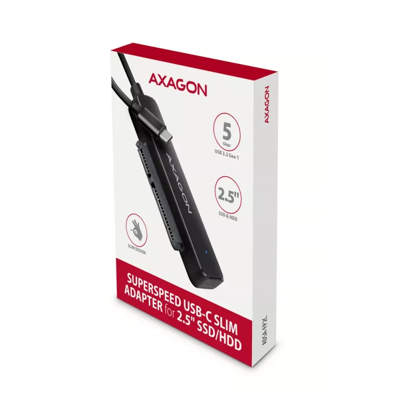 Axagon ADSA-FP2C USB-C 5Gbps - SATA 6G, 2.5 SSD/HDD SLIM adapter - Adapter - Digital/Daten interface cards/adapter
