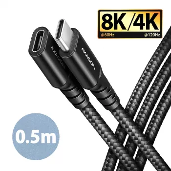 Axagon BUCM32-CF05AB SPEED+ USB-C USB 20Gbps extension cable 0.5 m