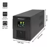 Uninterruptible Power Supply Qoltec 53771 2 kVA 1200 W 2 AC outlets
