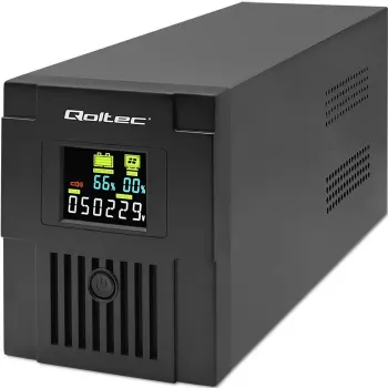 Uninterruptible Power Supply Qoltec 53771 2 kVA 1200 W 2 AC outlets