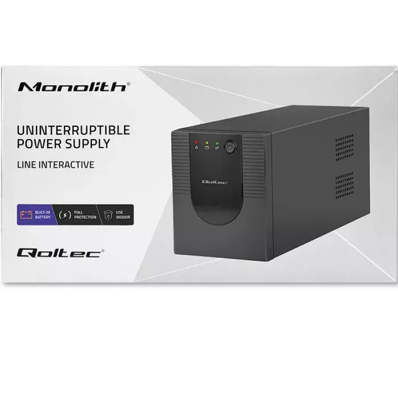 Qoltec 53777 UPS Line-Interactive 2 kVA 1200 W 4 AC outlets