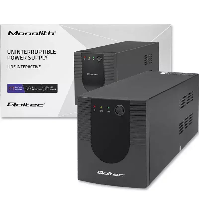 Qoltec 53777 UPS Line-Interactive 2 kVA 1200 W 4 AC outlets