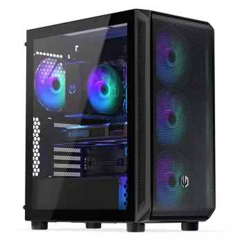 PC case ENDORFY Arx 500 ARGB ATX Black — tempered glass, ARGB, ATX, max GPU 350 mm, CPU cooler height 179 mm, 7 expansion slots