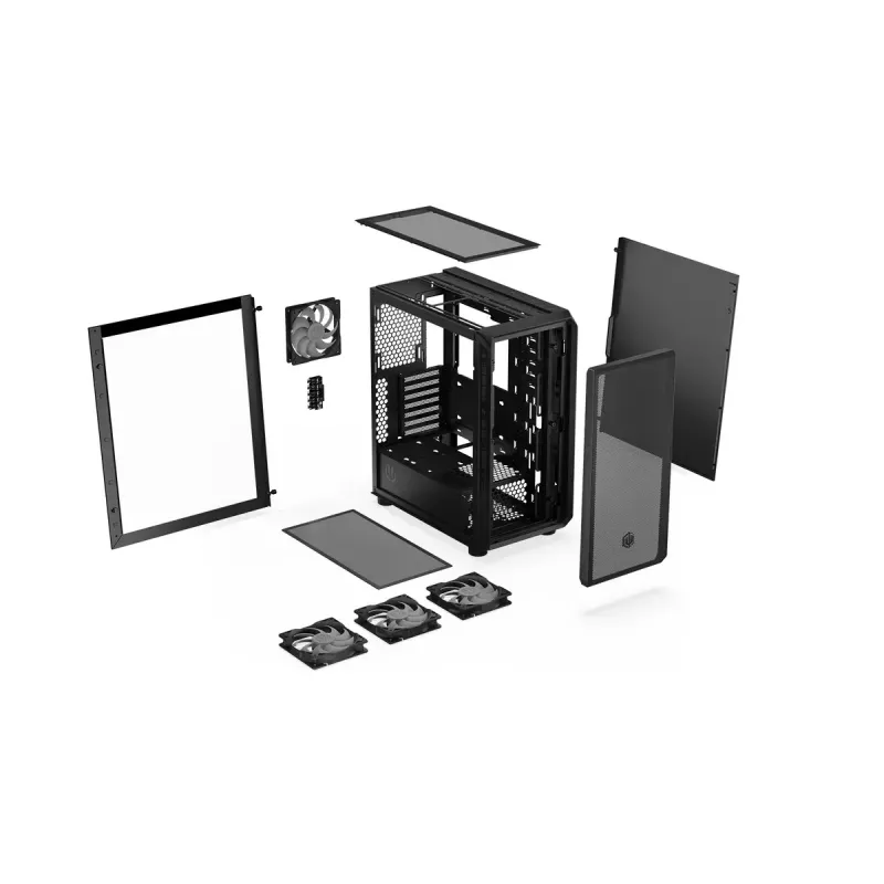 PC case ENDORFY Arx 500 ARGB ATX Black — tempered glass, ARGB, ATX, max GPU 350 mm, CPU cooler height 179 mm, 7 expansion slots